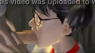 فتاة الأنيمي المطيعة تنفذ أوامر قضيب سيدها